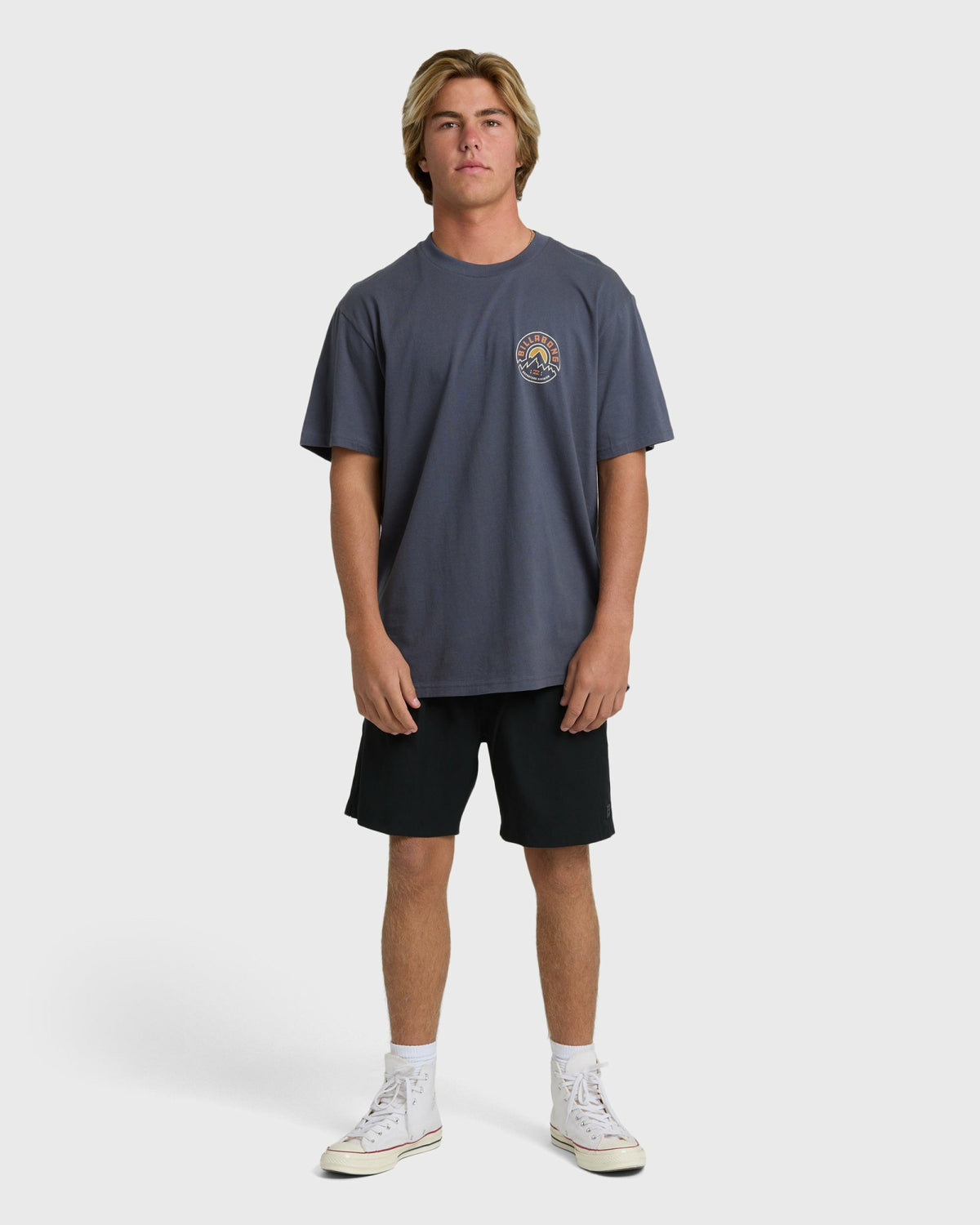 Billabong Men's Rockies Adiv Premium Short Sleeve T-Shirt - Graystone