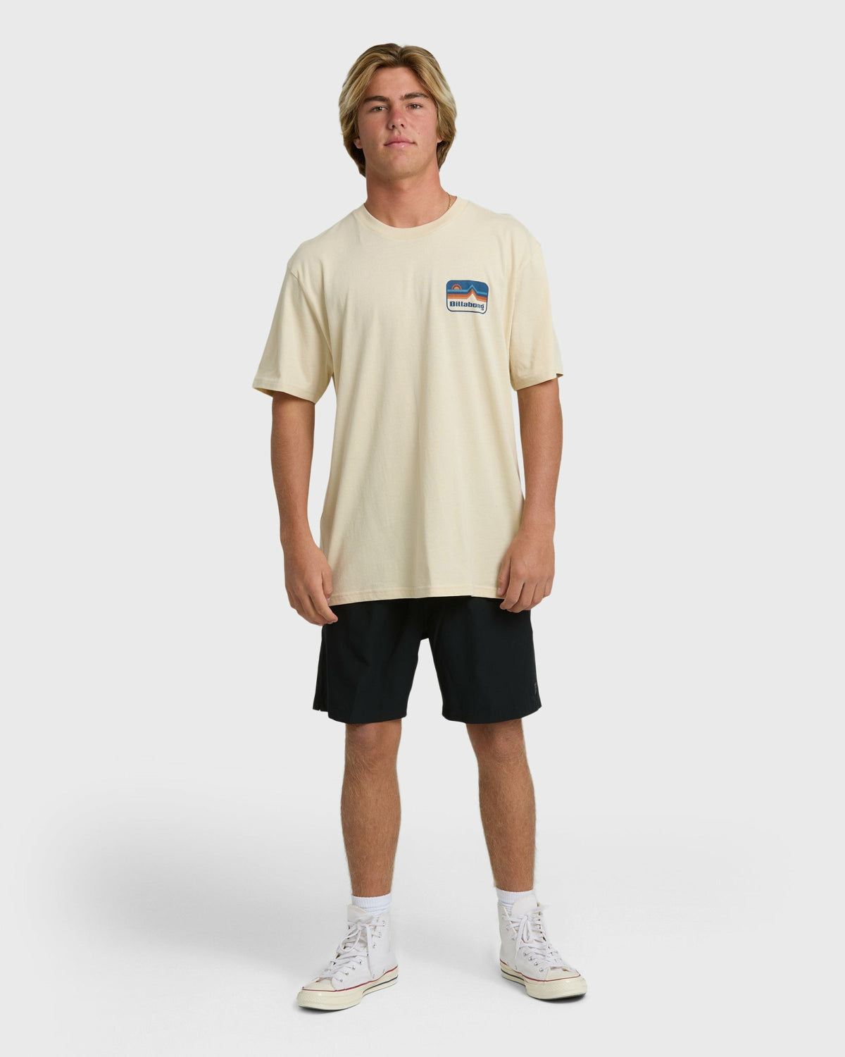 Billabong Men's Range Adiv Premium Short Sleeve T-Shirt - Oatmeal