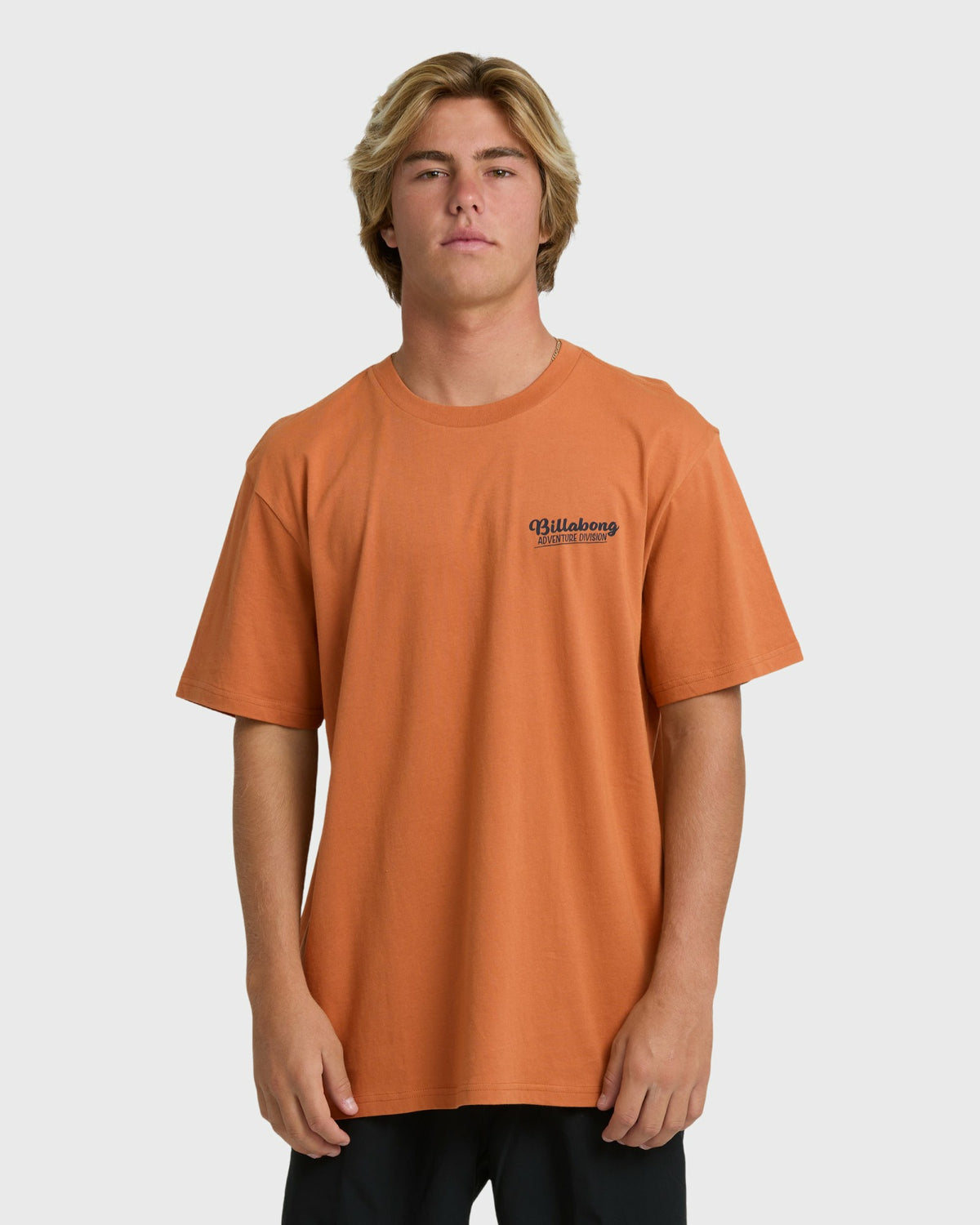 Billabong Men's Post Cards Adiv Premium Short Sleeve T-Shirt - Dusty Orange