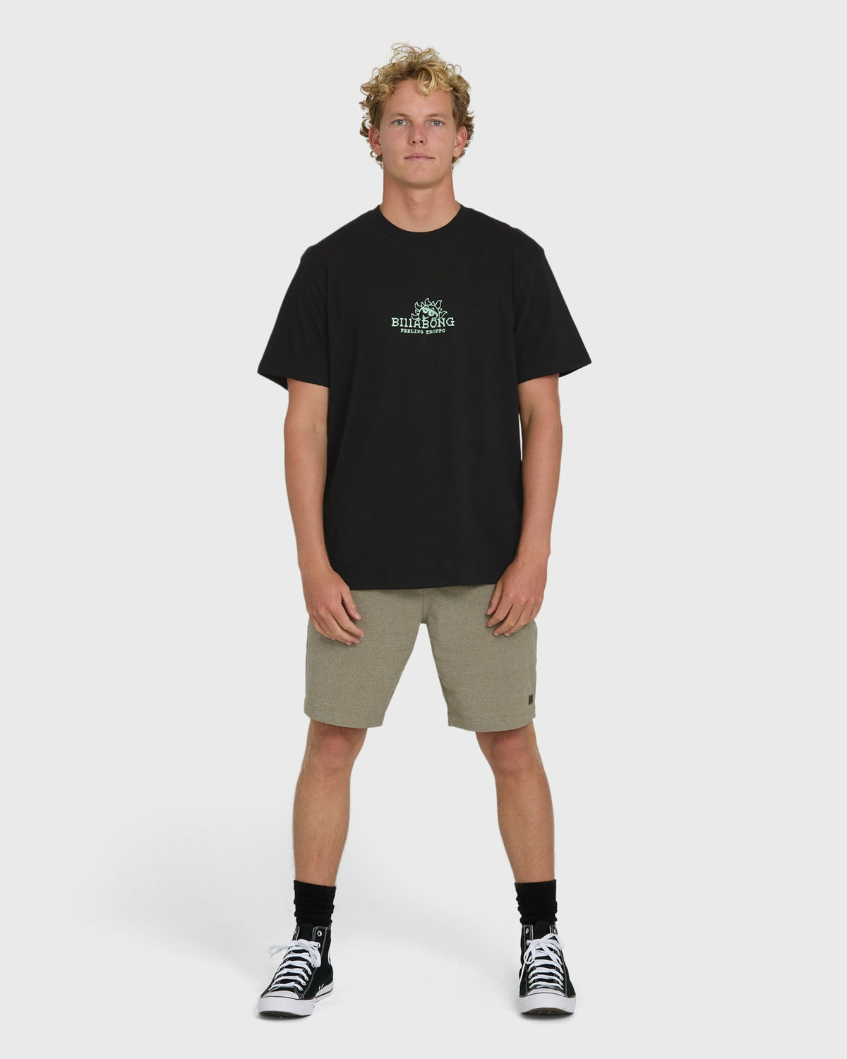 Billabong Men's Peek Premium Short Sleeve Knit T-Shirt - Black