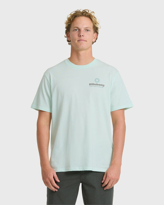 Billabong Men's Single Fin Premium Short Sleeve T-Shirt - Sea Glass