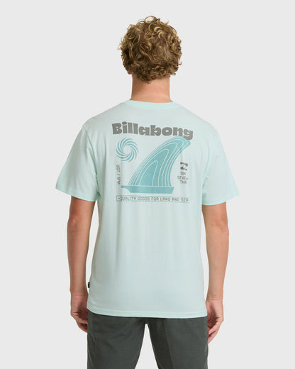 Billabong Men's Single Fin Premium Short Sleeve T-Shirt - Sea Glass