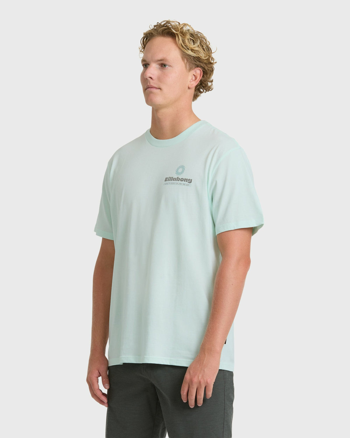 Billabong Men's Single Fin Premium Short Sleeve T-Shirt - Sea Glass