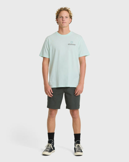 Billabong Men's Single Fin Premium Short Sleeve T-Shirt - Sea Glass