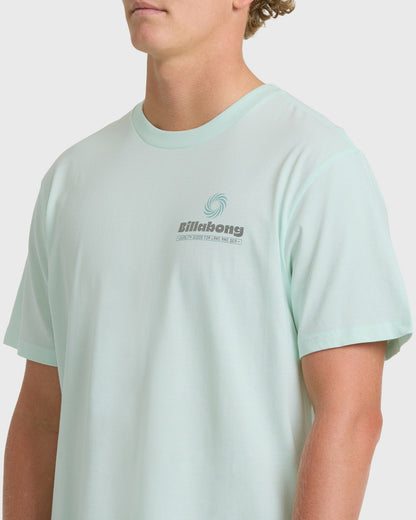Billabong Men's Single Fin Premium Short Sleeve T-Shirt - Sea Glass