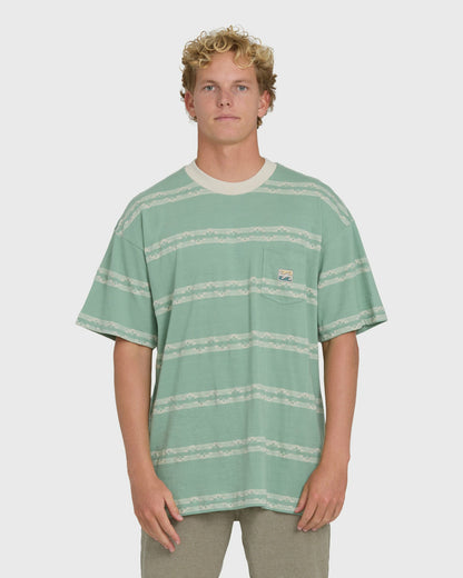 Billabong Men's Baxter Short Sleeve Knit T-Shirt - Granite Green