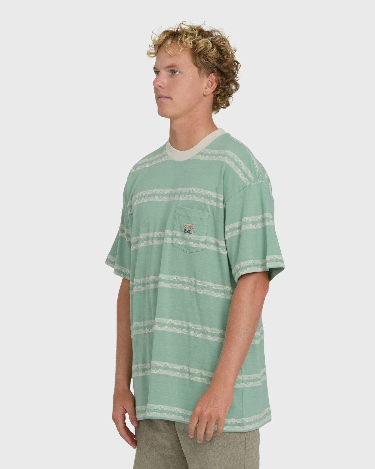 Billabong Men's Baxter Short Sleeve Knit T-Shirt - Granite Green