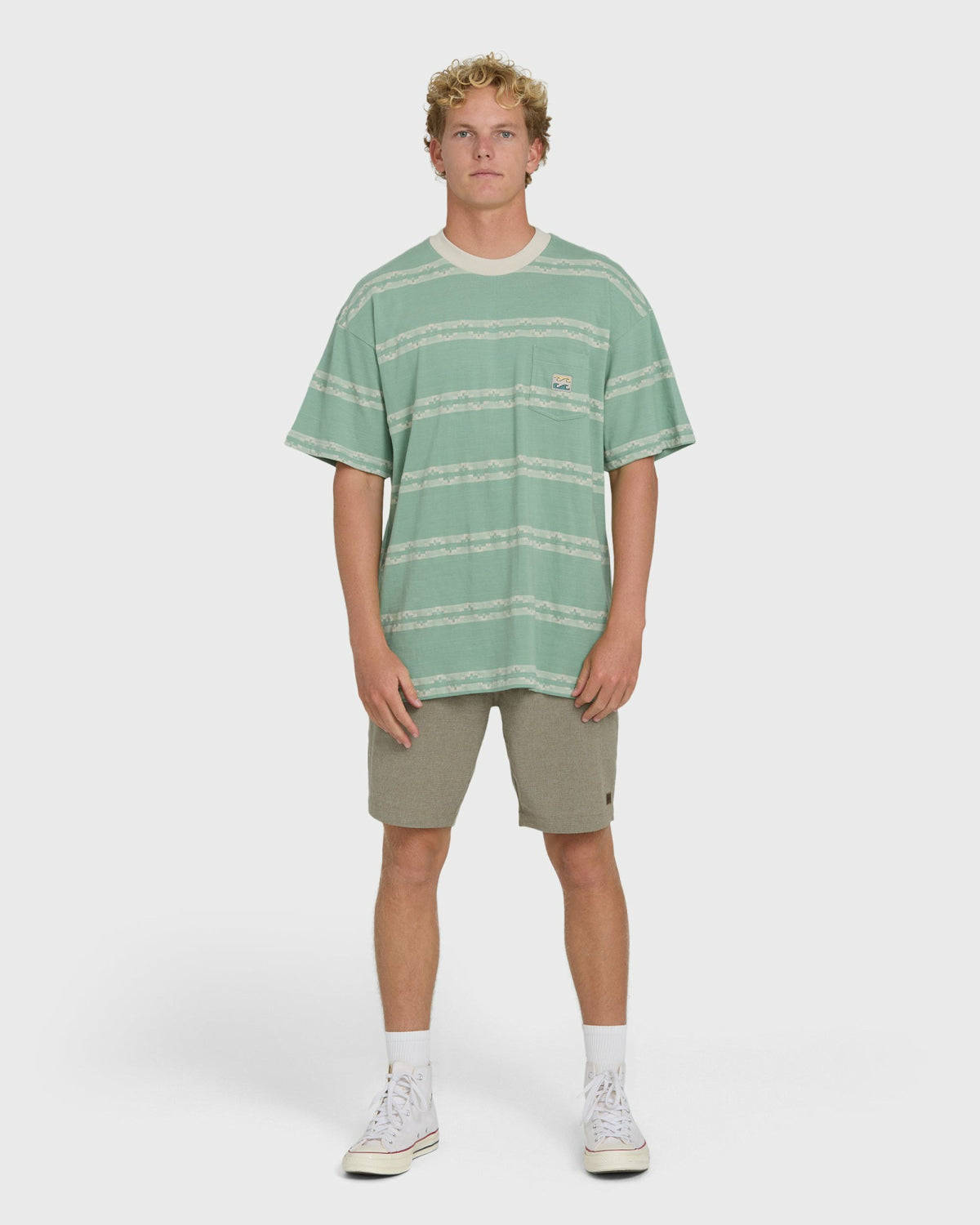 Billabong Men's Baxter Short Sleeve Knit T-Shirt - Granite Green