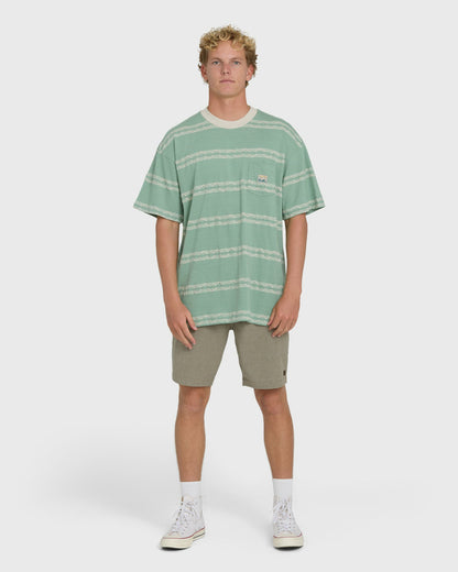 Billabong Men's Baxter Short Sleeve Knit T-Shirt - Granite Green