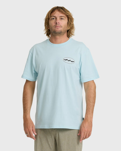 Billabong Men's Rotor Diamond Premium Short Sleeve Graphic T-Shirt - Coastal Blue
