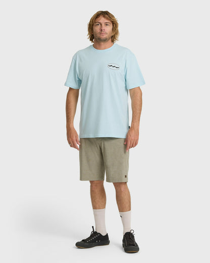 Billabong Men's Rotor Diamond Premium Short Sleeve Graphic T-Shirt - Coastal Blue