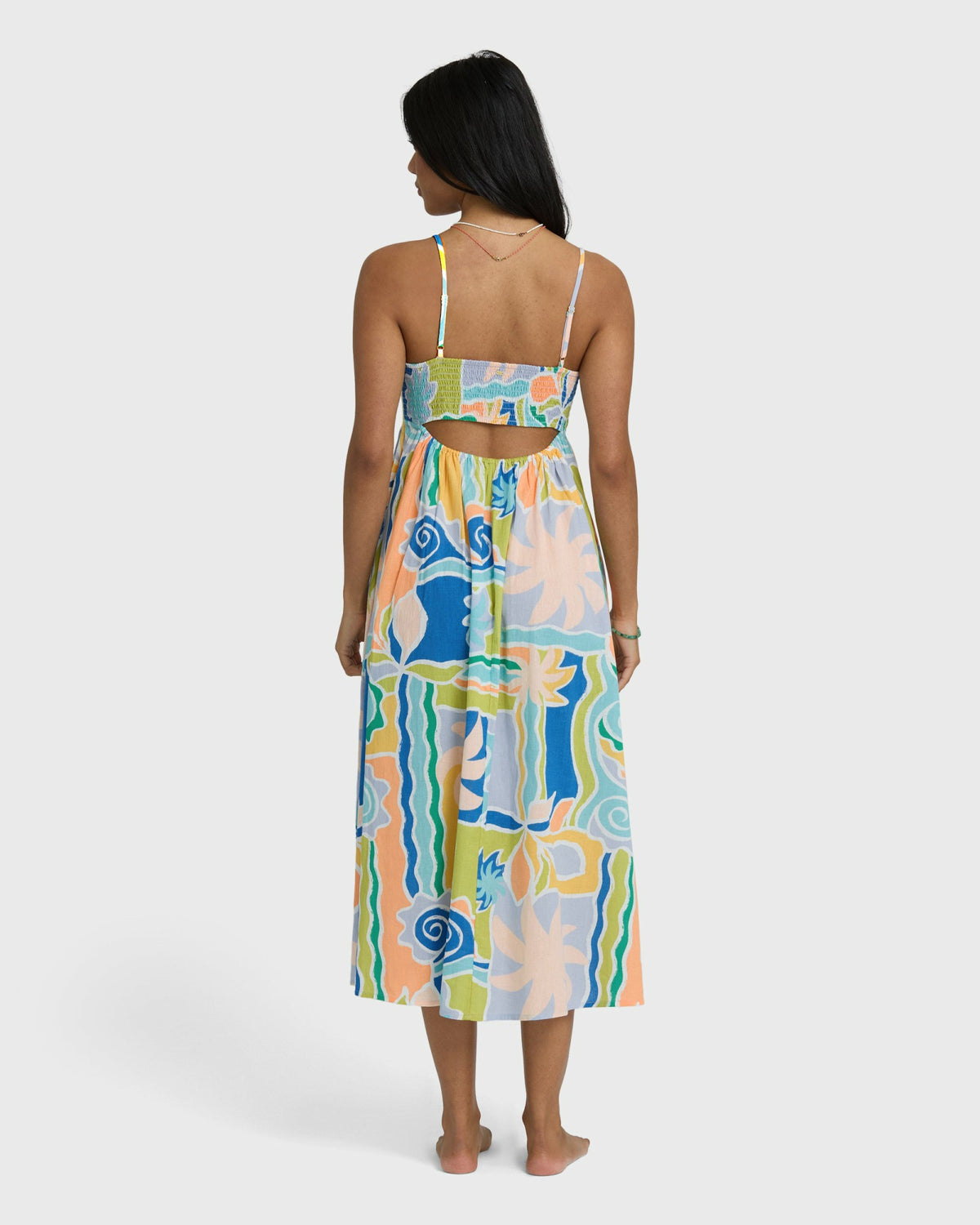 Billabong Women's Island Life Midi Dress - Blue Multi