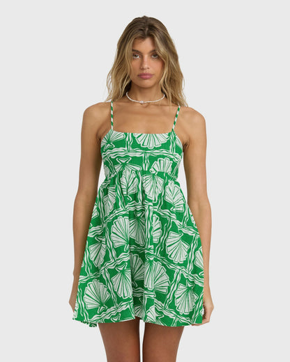 Billabong Women's Sea Shell Mini Dress - Kelly Green
