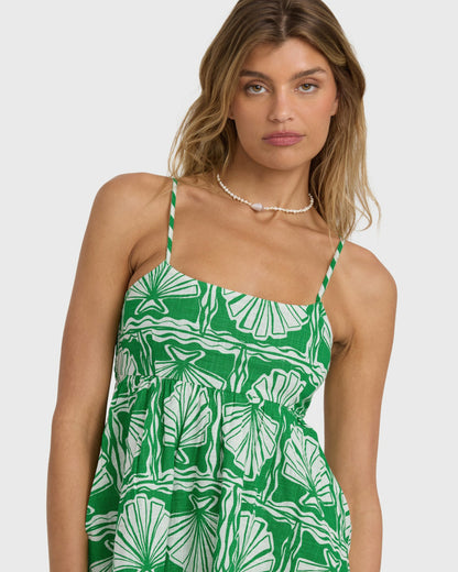 Billabong Women's Sea Shell Mini Dress - Kelly Green