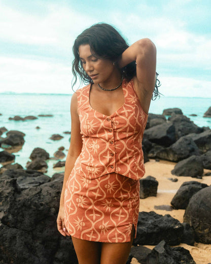 Billabong Women's Sunny Waves Vest - Dark Coral