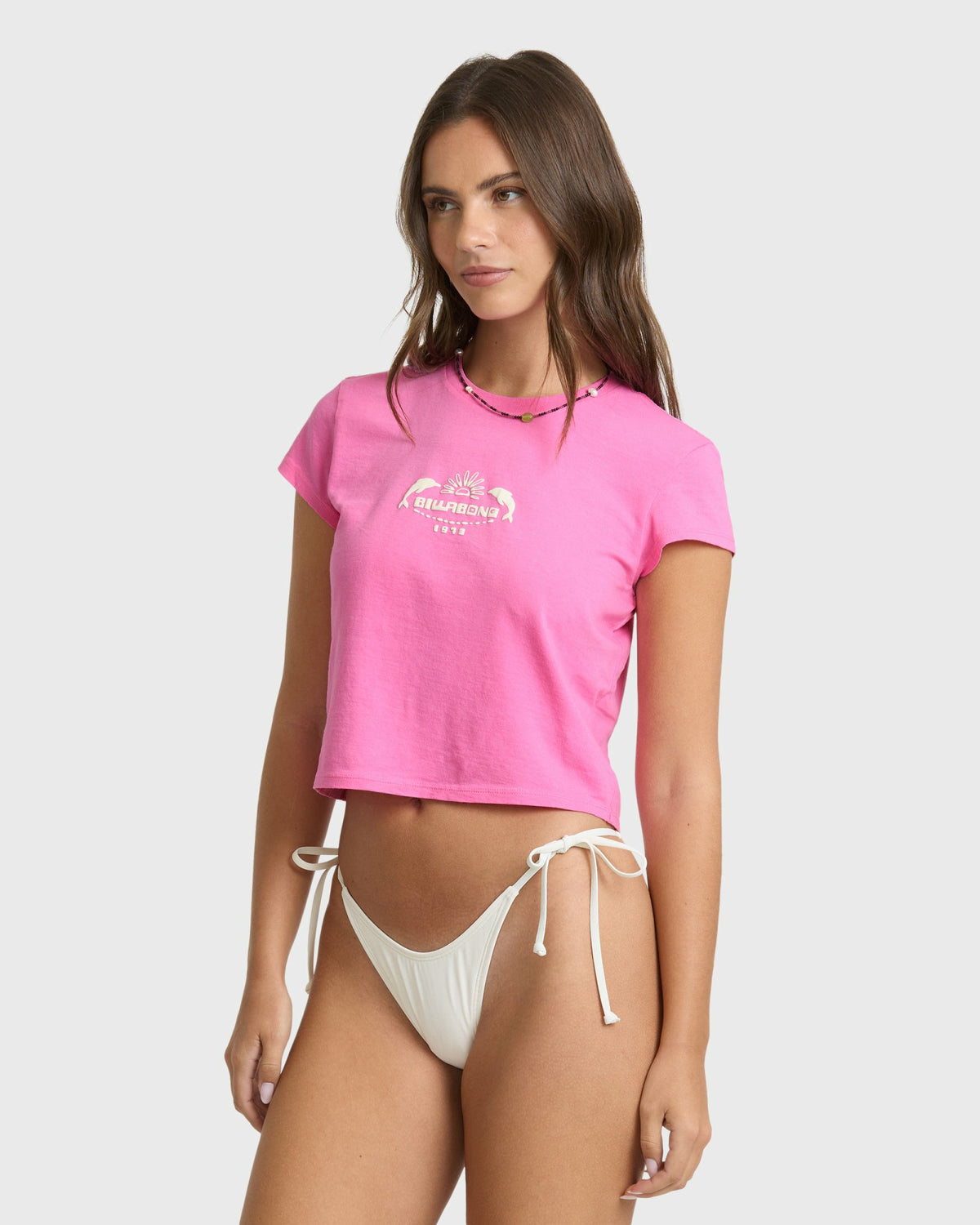 Billabong Women's Getting There Soon Short Sleeve T-Shirt - Guava