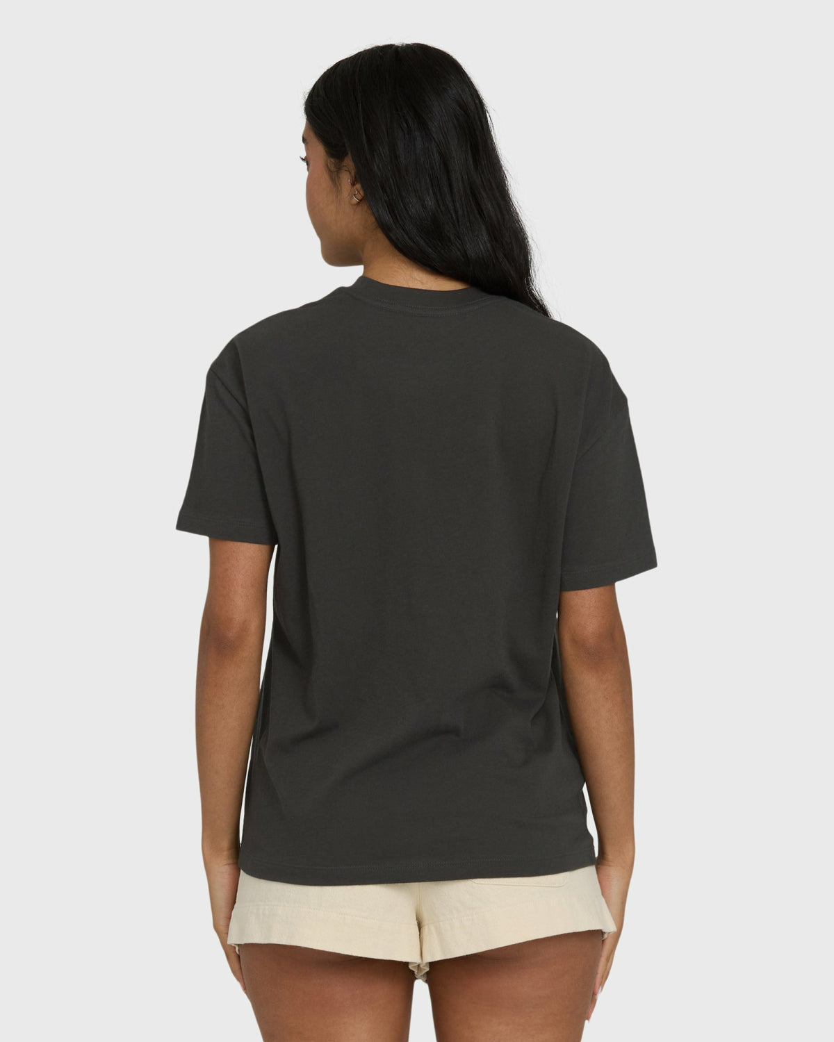 Billabong Women's Rays Of Joy Short Sleeve Knit T-Shirt - Off Black