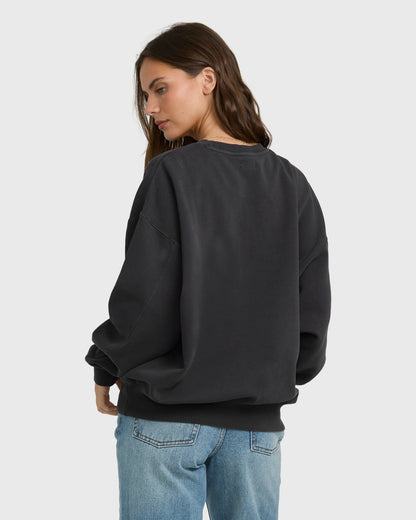 Billabong Women's Mono Aloha Kendal Crewneck Sweatshirt - Black Sands