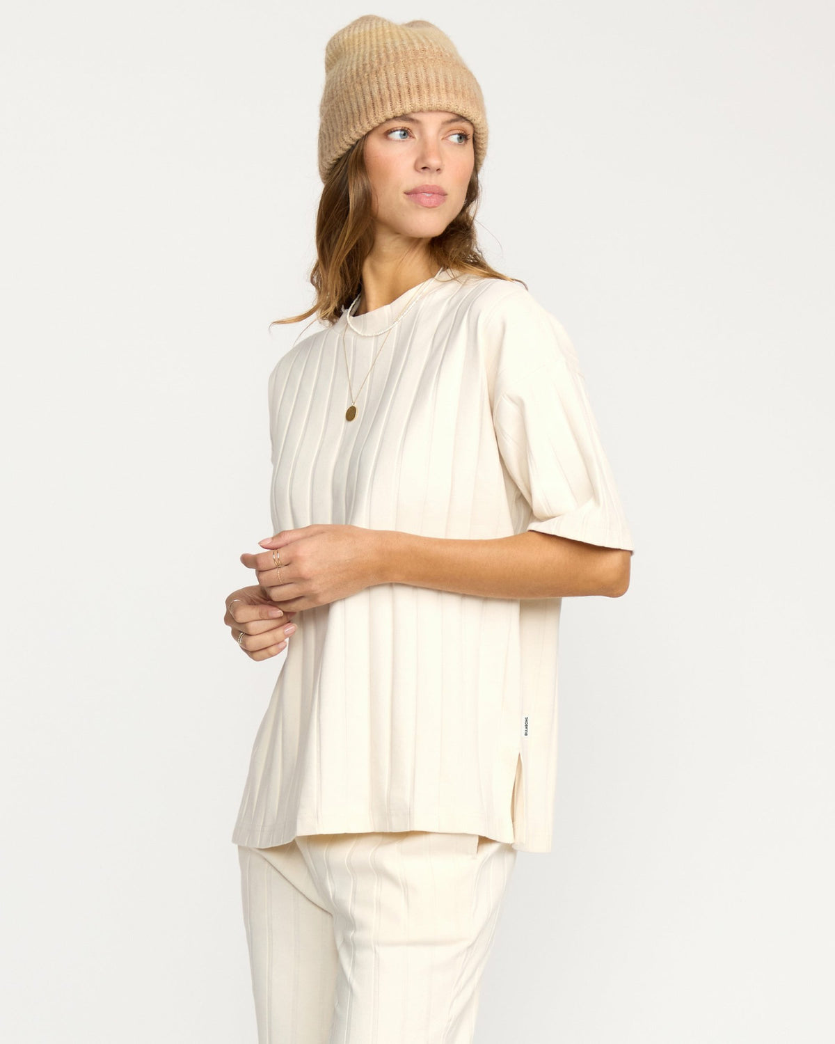 Billabong Women's Cass Short Sleeve Top - Whitecap