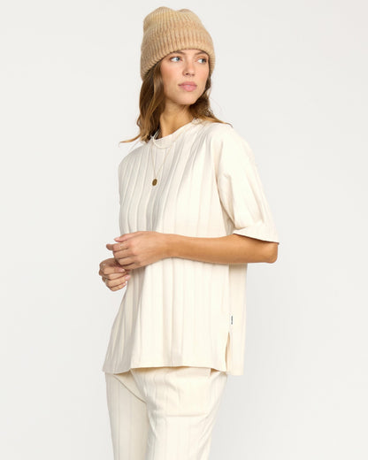 Billabong Women's Cass Short Sleeve Top - Whitecap
