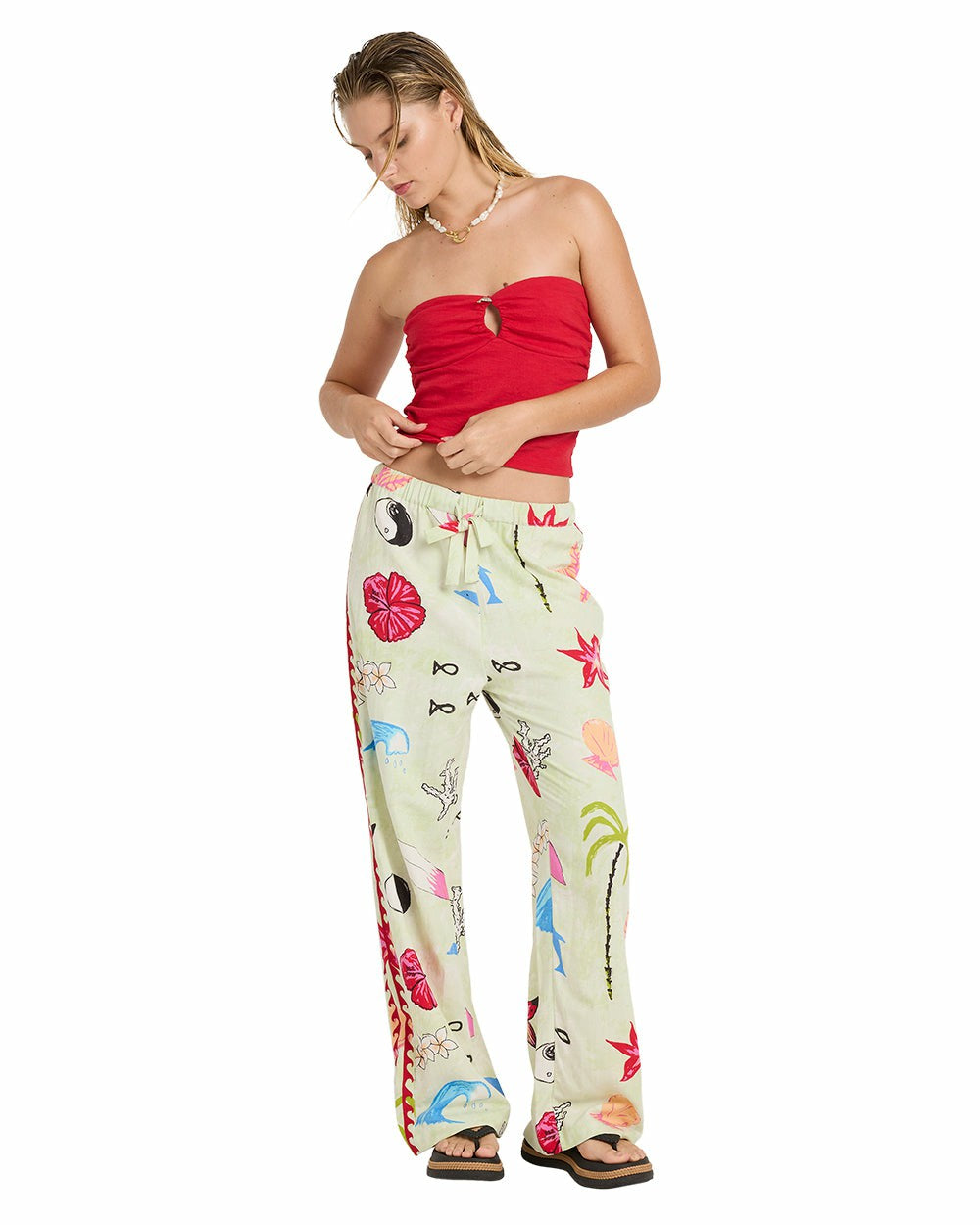 Billabong Women's Lottie Hall Splasher Tube Top - True red
