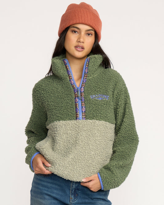 Billabong Women's A\/Div Horizon Mock Neck Half Zip Sweatshirt - Treehugger