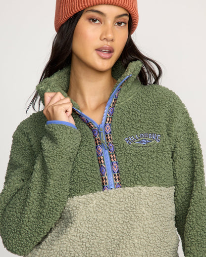 Billabong Women's A\/Div Horizon Mock Neck Half Zip Sweatshirt - Treehugger