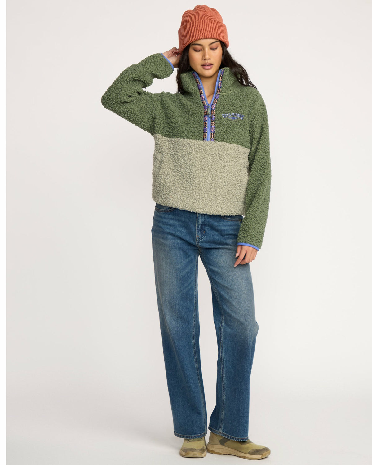Billabong Women's A\/Div Horizon Mock Neck Half Zip Sweatshirt - Treehugger