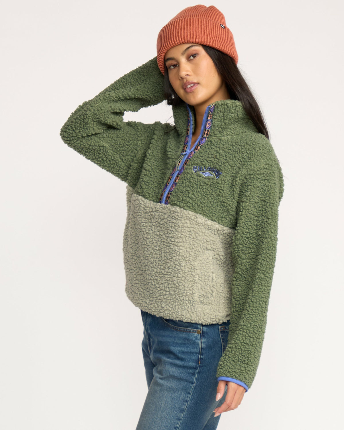 Billabong Women's A\/Div Horizon Mock Neck Half Zip Sweatshirt - Treehugger