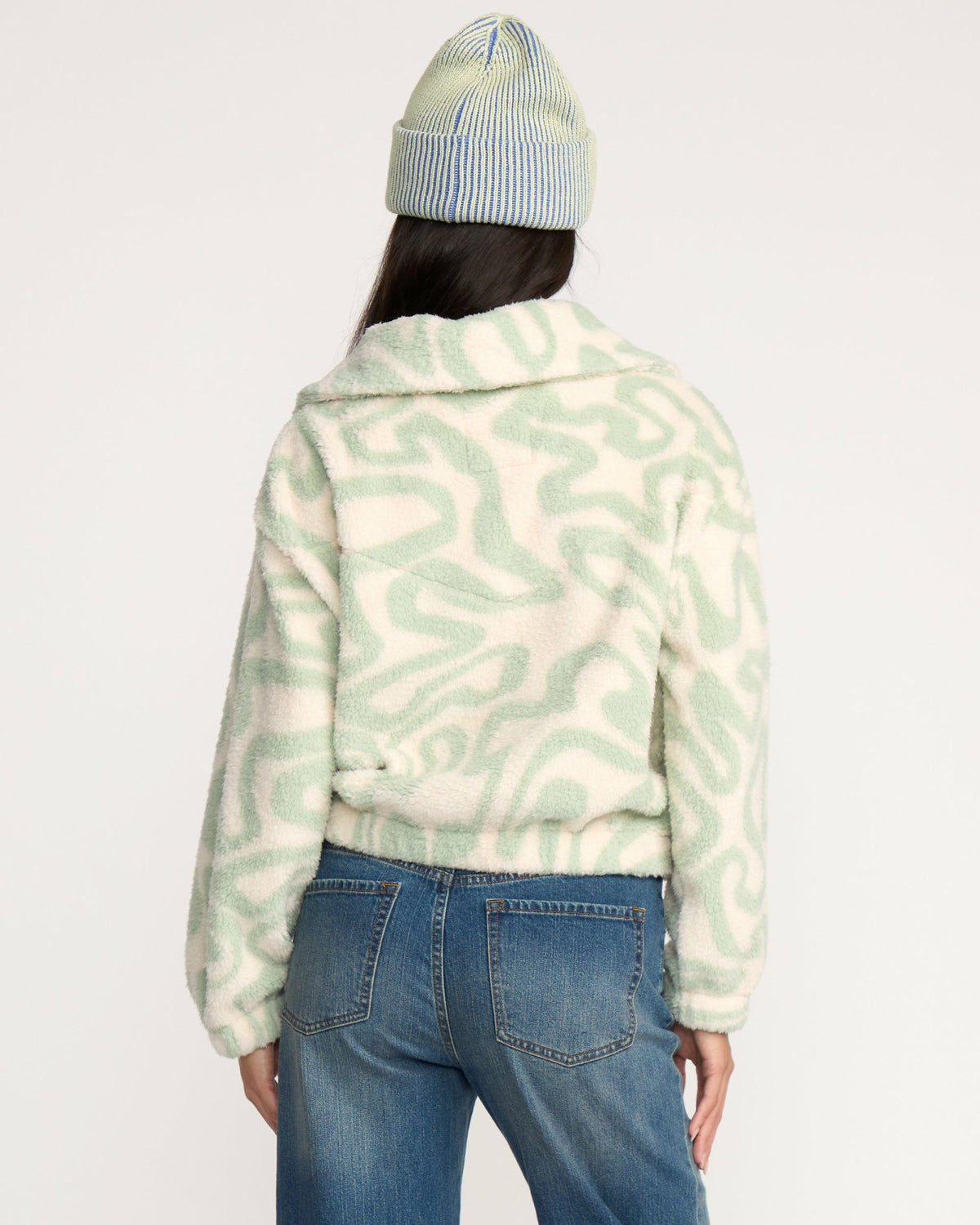 Billabong Women's A\/Div Barra Half Zip Sherpa Fleece - Green Haze