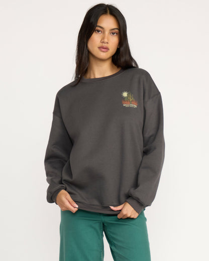 Billabong Women's Desert Break Crewneck Sweatshirt - Off Black