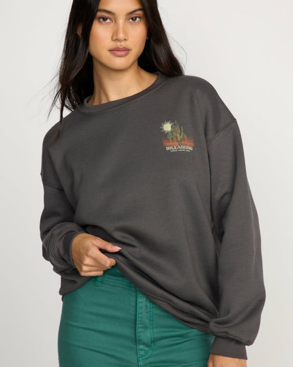 Billabong Women's Desert Break Crewneck Sweatshirt - Off Black