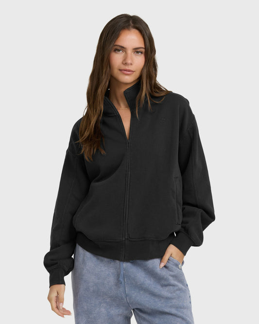 Billabong Women's The Avery Zip Sweatshirt - Black Sands