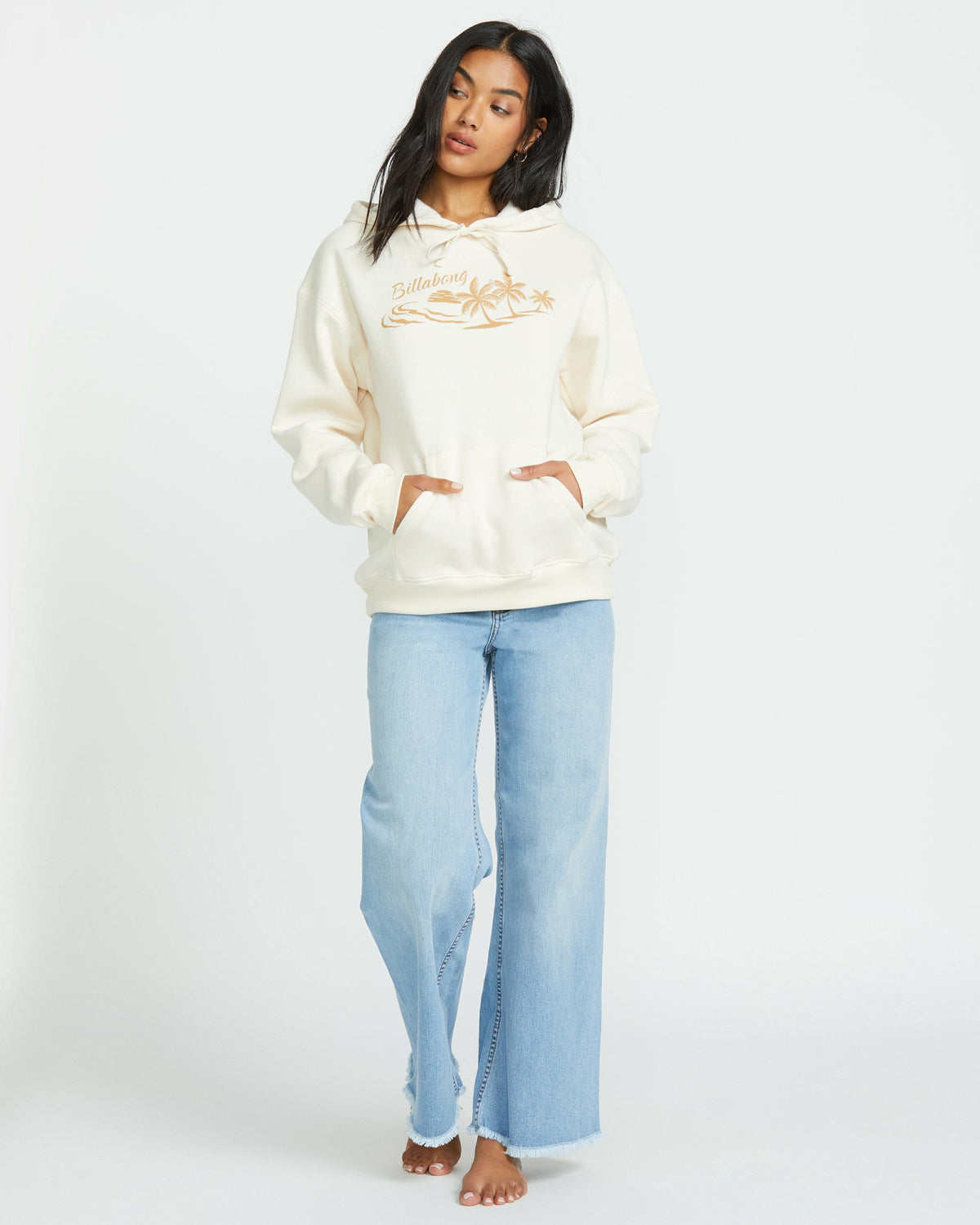Billabong Women's Beach Tropics Po Hoodie - Whitecap