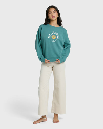 Billabong Women's Echo Crewneck Sweatshirt - Bay Blue