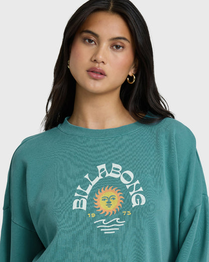 Billabong Women's Echo Crewneck Sweatshirt - Bay Blue