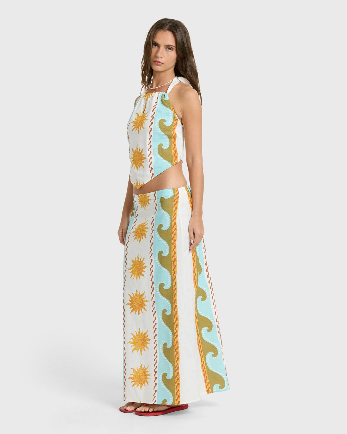 Billabong Women's Tides Call Midi Skirt - Salt Crystal