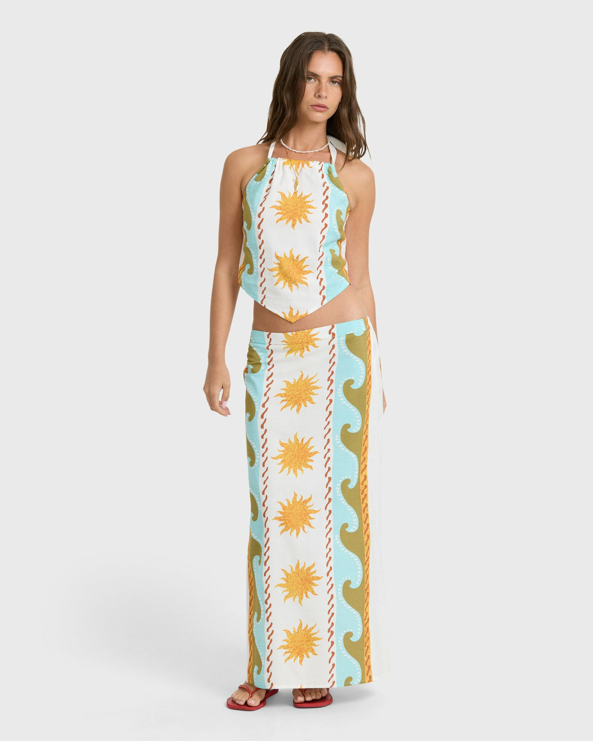 Billabong Women's Tides Call Midi Skirt - Salt Crystal