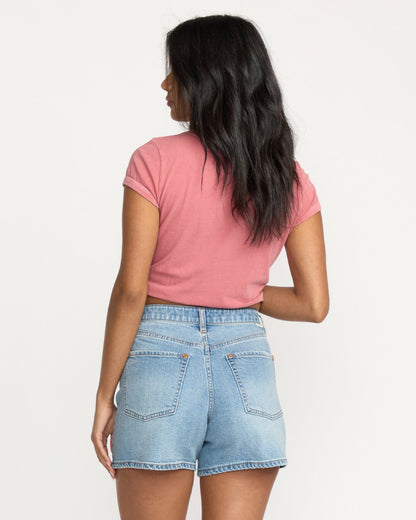 Billabong Women's Shifter Denim Shorts - Shaded Wash
