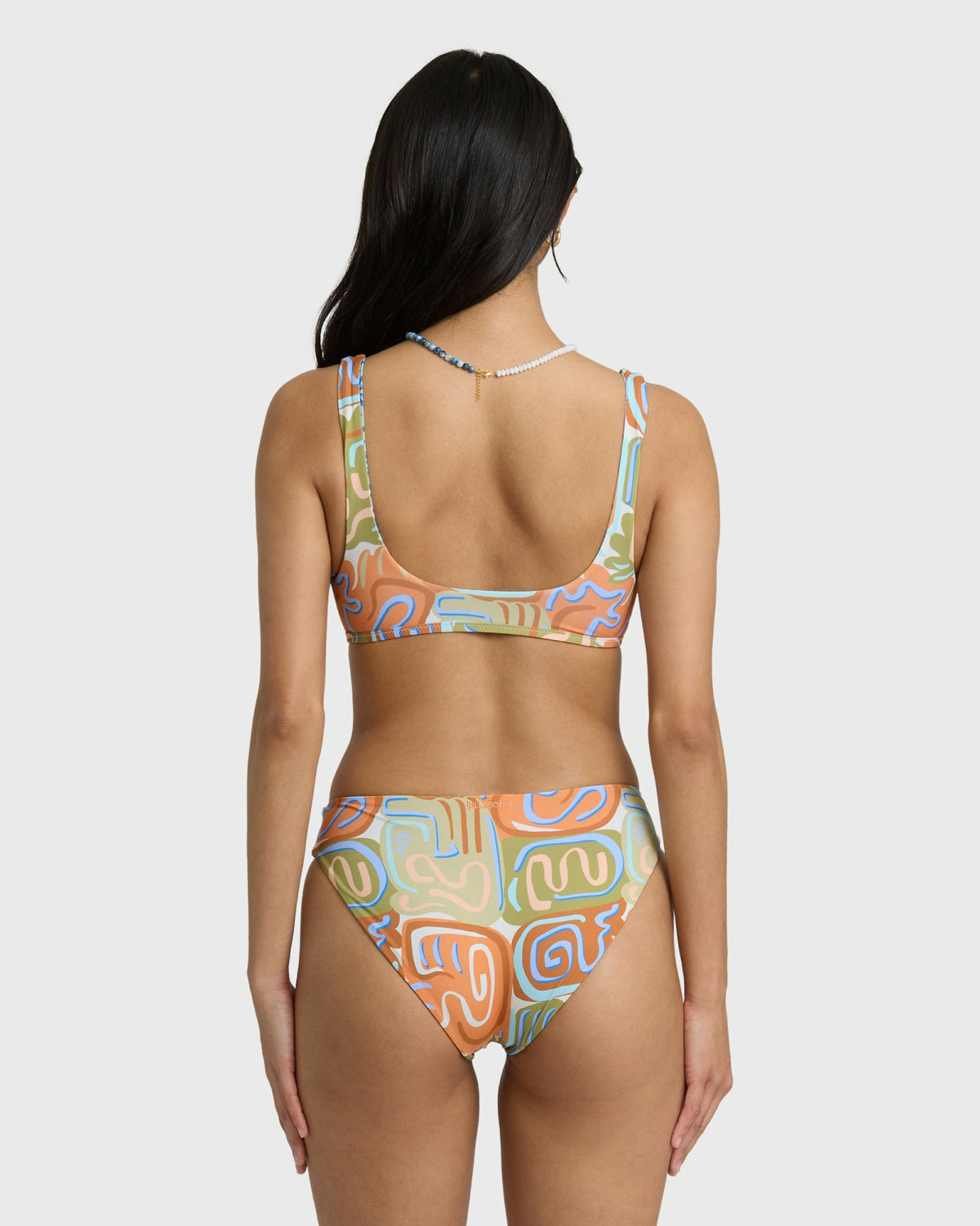 Billabong Women's Le Surf Reversible Ava Tank Swim Tank Bikini Top - Orange Multi