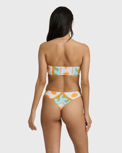 Billabong Women's Sunblind Tanga Skimpy Bikini Bottom - Salt Crystal