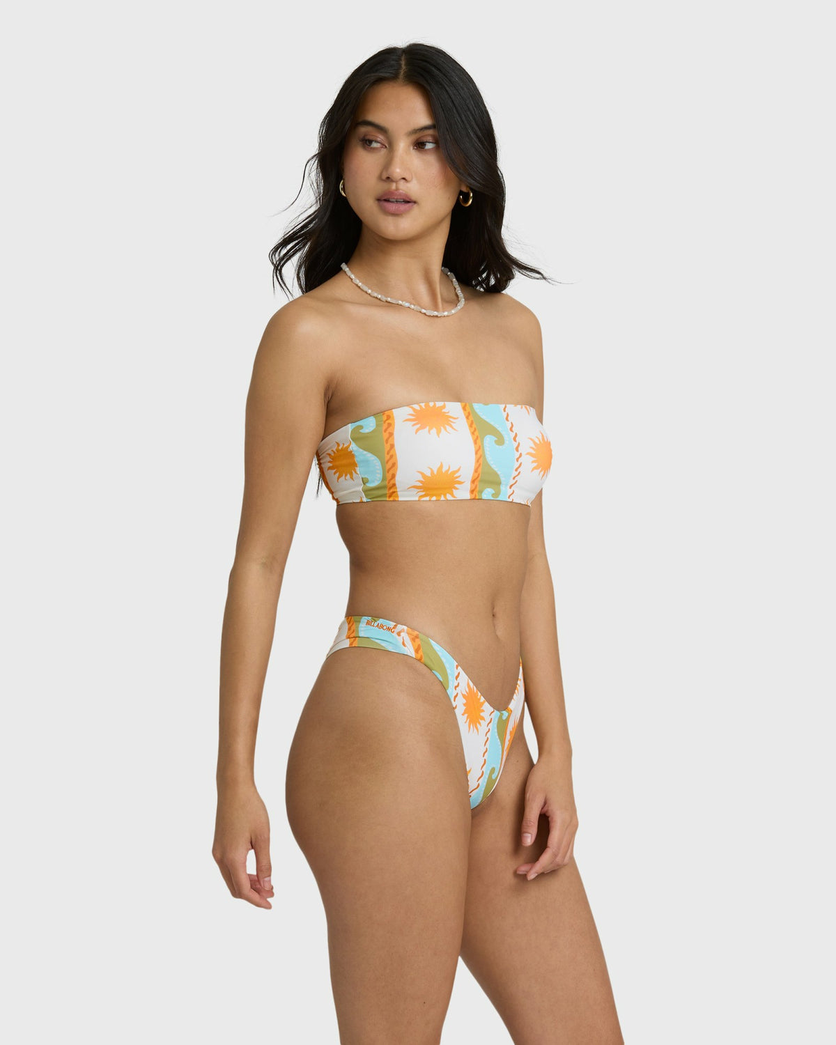 Billabong Women's Sunblind Tanga Skimpy Bikini Bottom - Salt Crystal