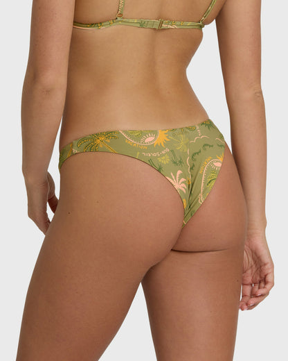 Billabong Women's Vaca Soleil Dippi Skimpy Bikini Bottom - Cedar
