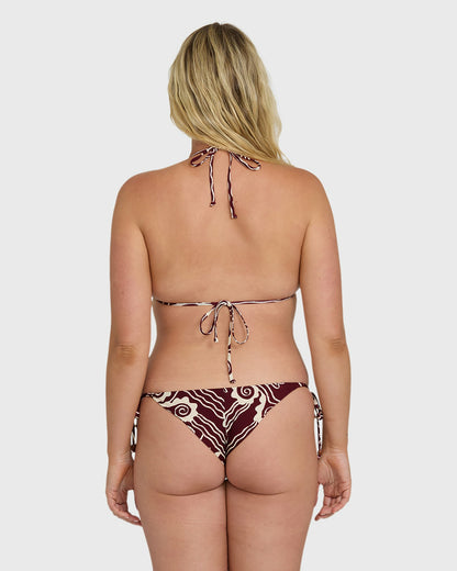 Billabong Women's Sol Playa Tie-side Tanga Skimpy Bikini Bottom - Red Dahlia