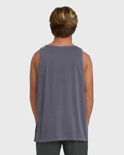 Billabong Men's Essential Pocket Wave Washed Premium Tank Top - Graystone