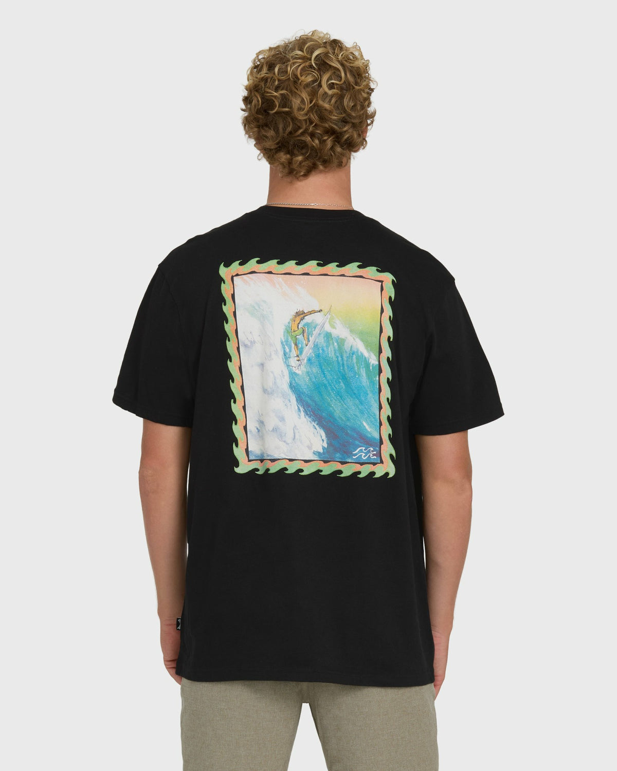 Billabong Men's Nanda Ormond Occy Premium Short Sleeve Knit Graphic T-Shirt - Black