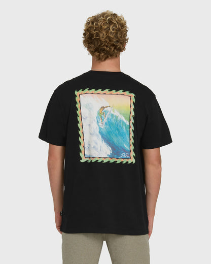 Billabong Men's Nanda Ormond Occy Premium Short Sleeve Knit Graphic T-Shirt - Black