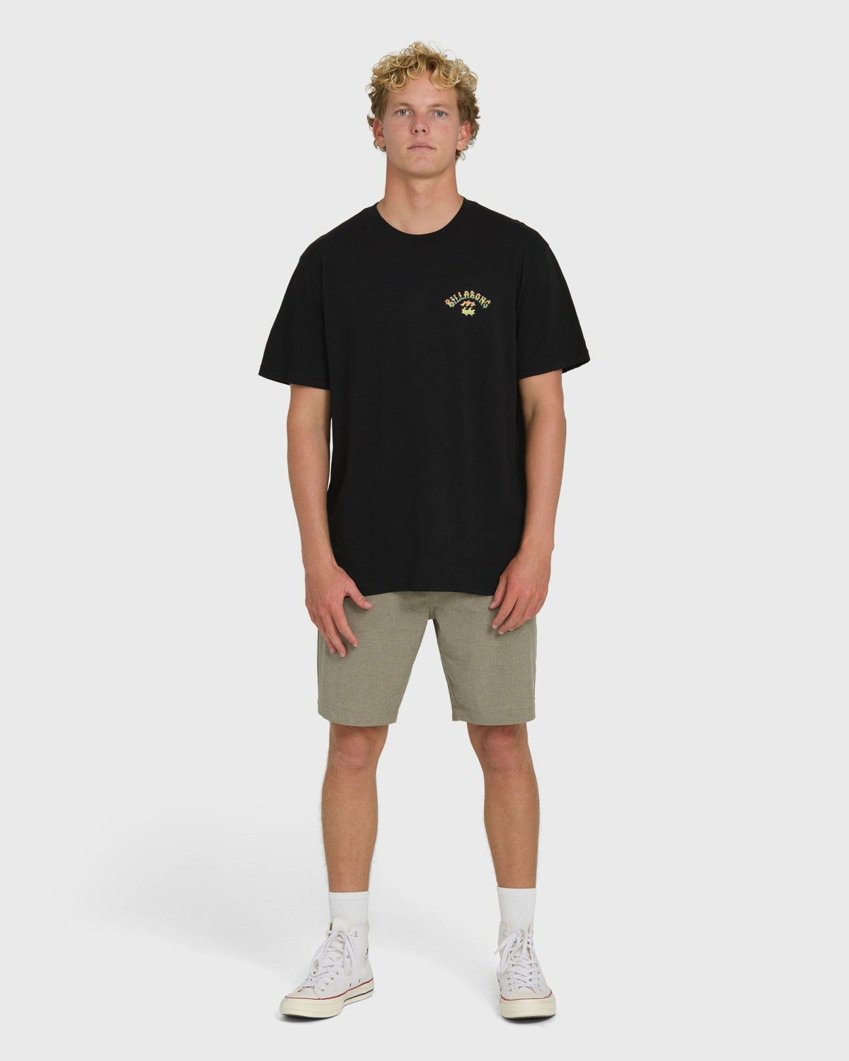 Billabong Men's Nanda Ormond Occy Premium Short Sleeve Knit Graphic T-Shirt - Black