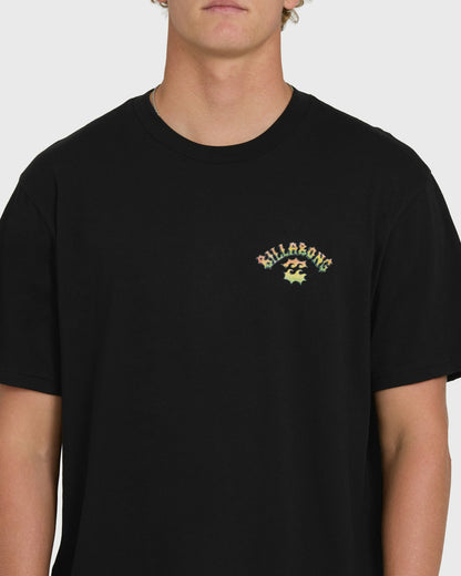 Billabong Men's Nanda Ormond Occy Premium Short Sleeve Knit Graphic T-Shirt - Black