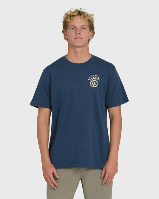 Billabong Men's Forge Premium Short Sleeve Cotton T-Shirt - Dark Denim